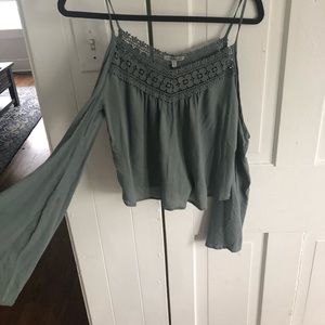 Mint Green Shoulder-less Top